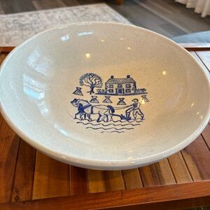 Metlox Provincial Blue Salad Bowl Poppytrail 11 3/8” wide EUC Vintage